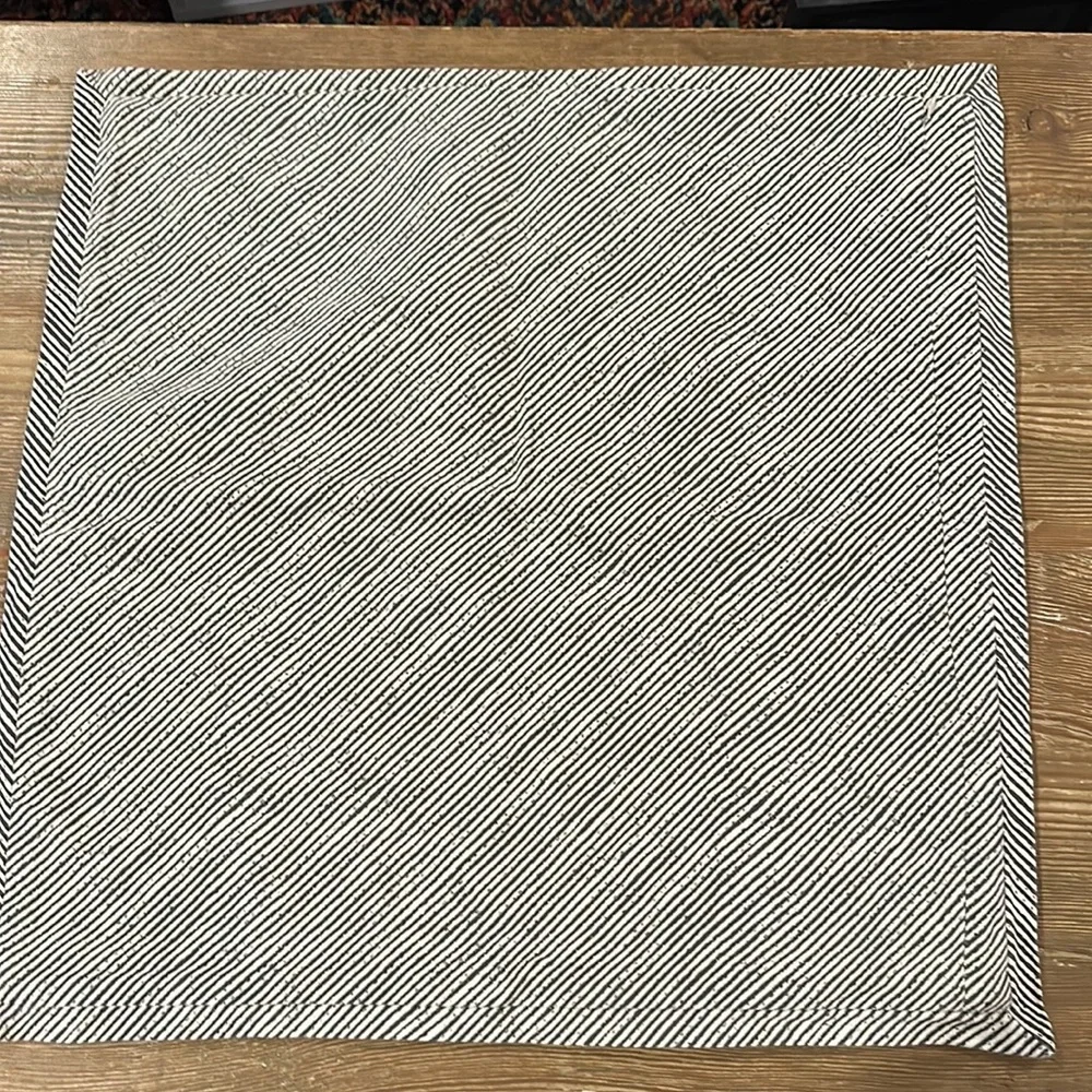 Pottery Barn Blue Patterned Pillow Case with Zipper 24 x 24” quantity 1